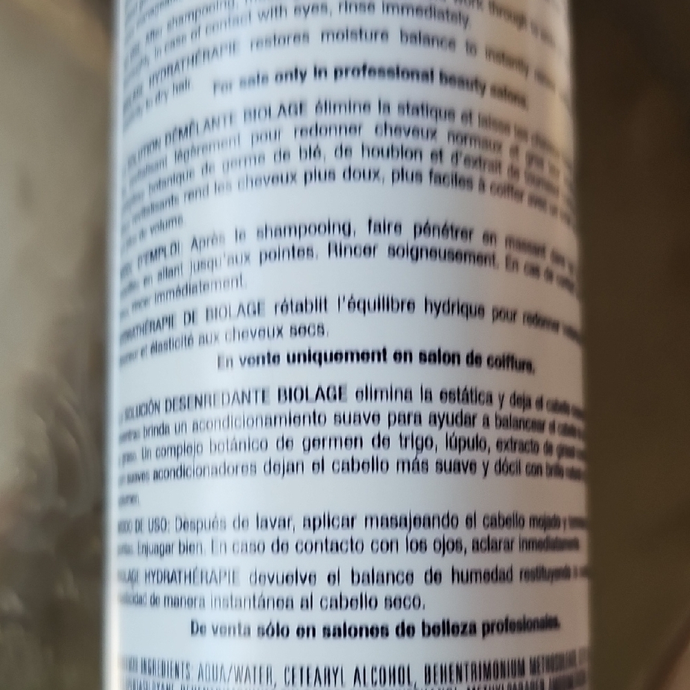 Matrix Biolage Hydratherapie Detangling Solution Light Conditioner Discontinued - Picture 7 of 8